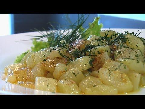 Горячий салат “Жареные огурцы с укропом” – Кулинарные видео рецепты