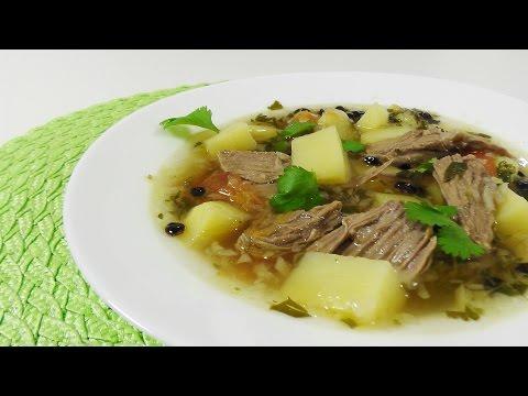 Густой мясной суп с барбарисом и кориандром – Кулинарные видео рецепты